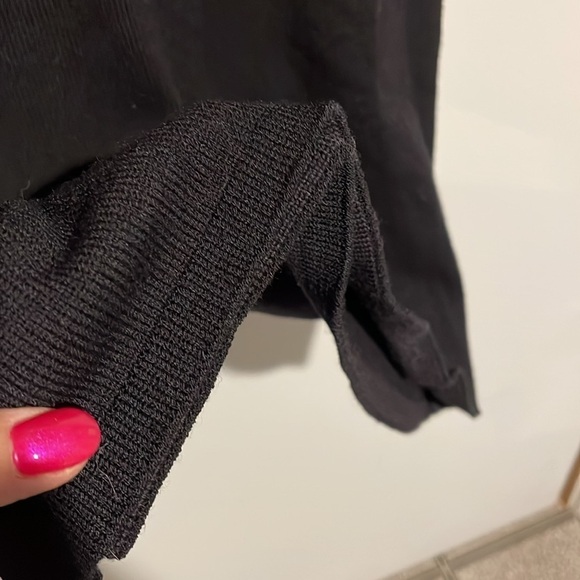 Escada Margaretha Ley Black wool blend knit dress with decorative sleeves Sz 36 - Picture 8 of 8